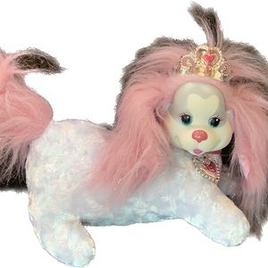 Puppy Surprise White & Pink Glitter Prin